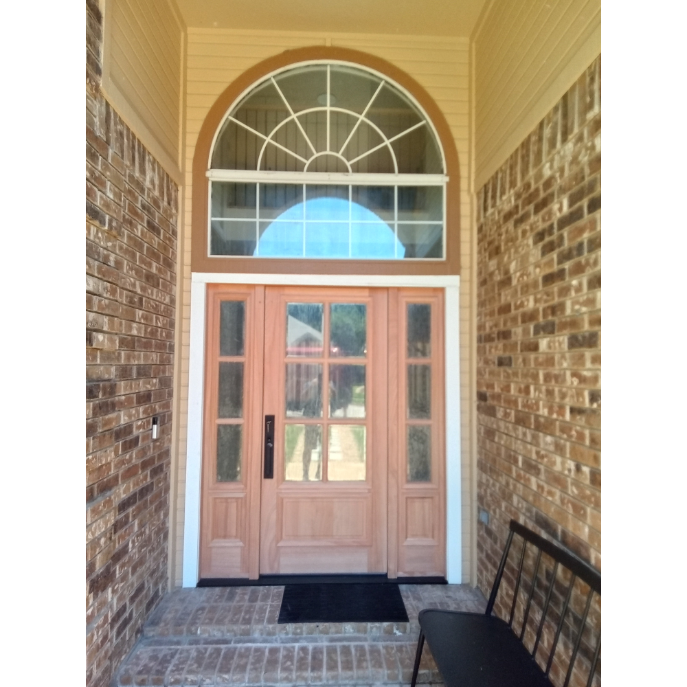 5/9x6/8 Exterior Mahogany Door 6 Lite with Sidelights